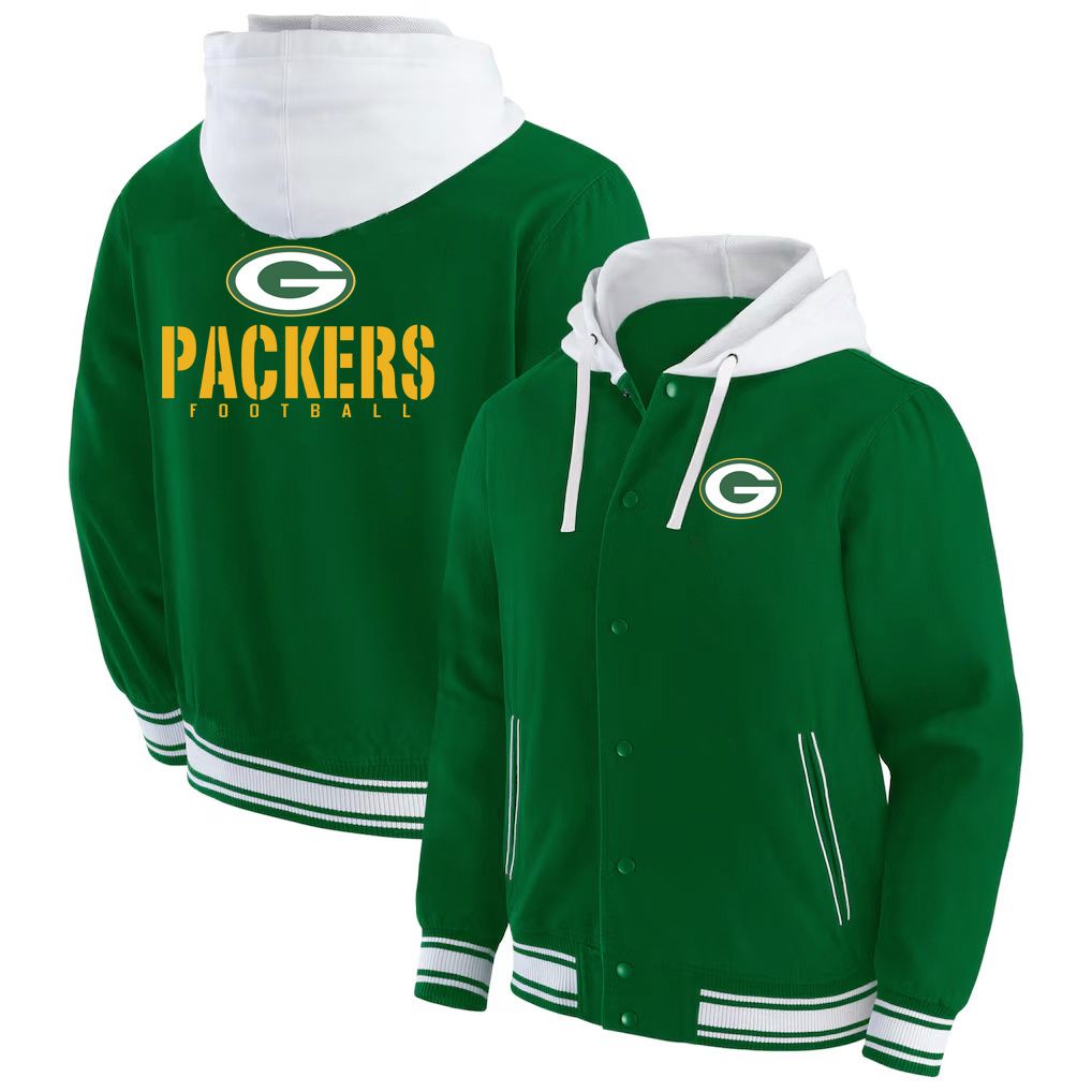 Men 2026 NFL Green Bay Packers  jacket hoodie Green 012